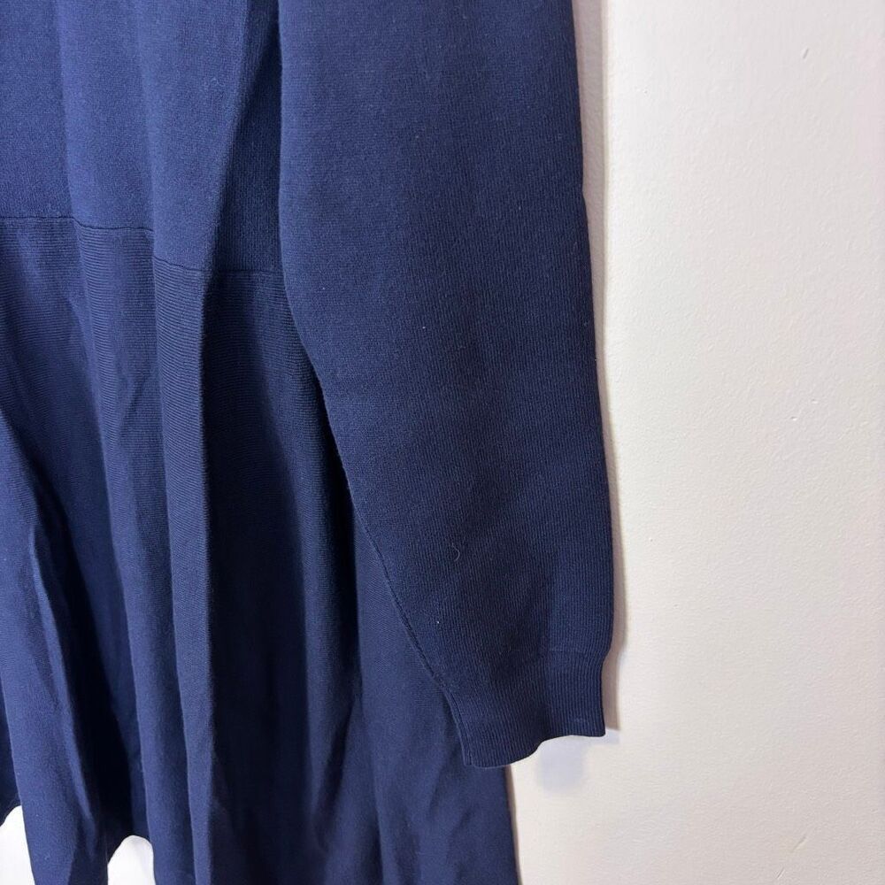 Boden Navy Blue Henley Button Long Sleeve Wool Sweater Dress US 10 - Picture 9 of 10